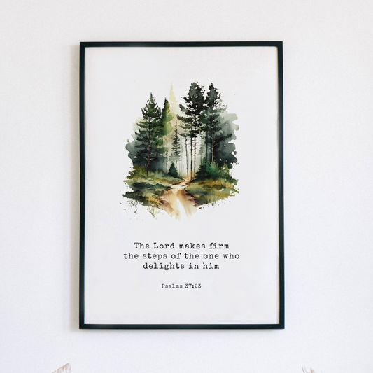 Psalm 37 Forest Print