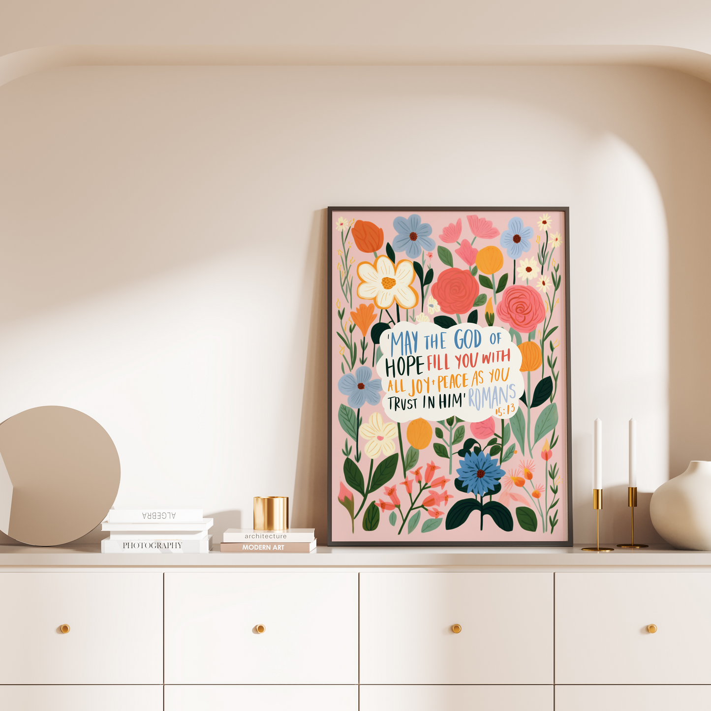 May the God of Hope Floral Print