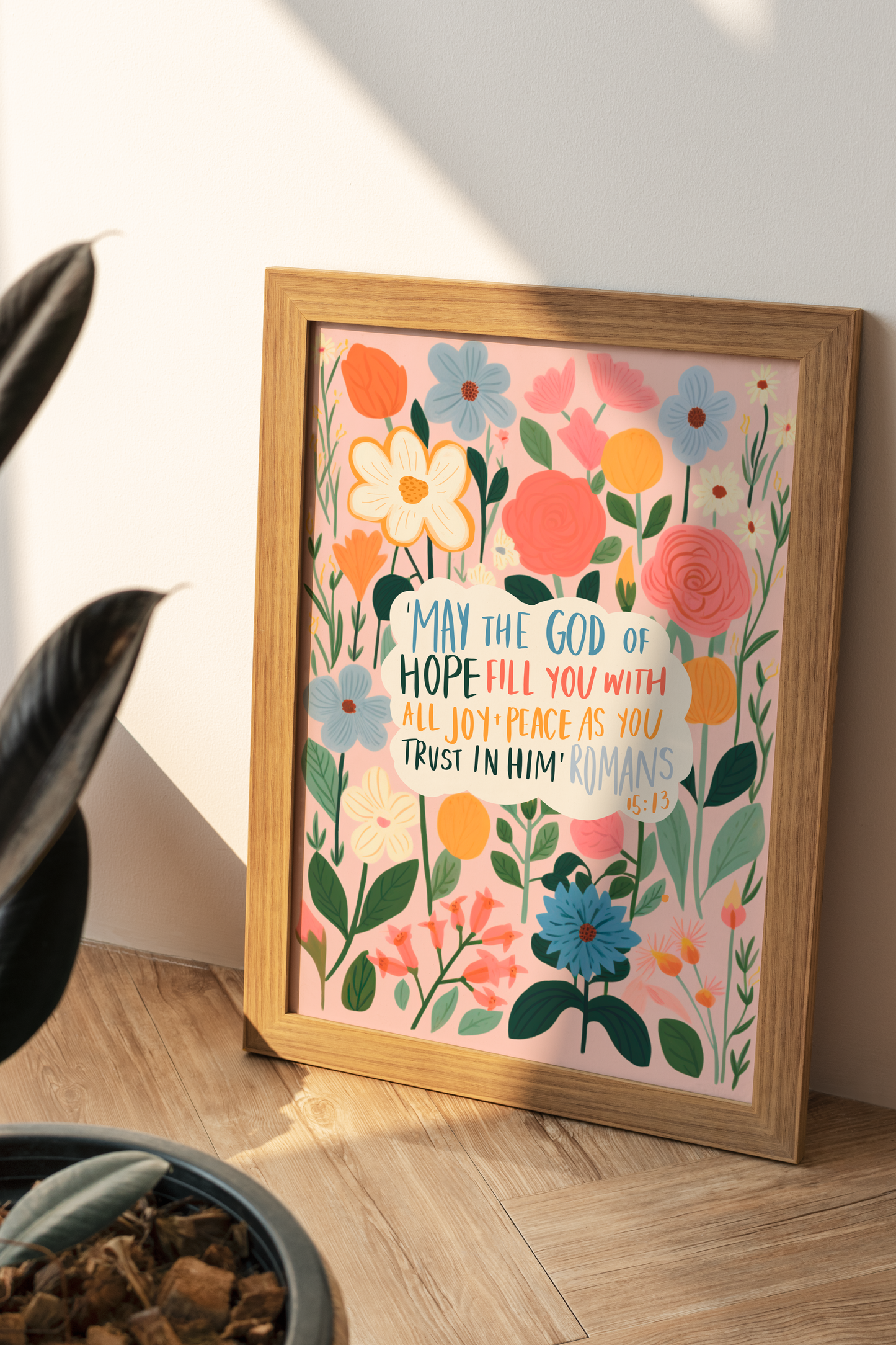 May the God of Hope Floral Print