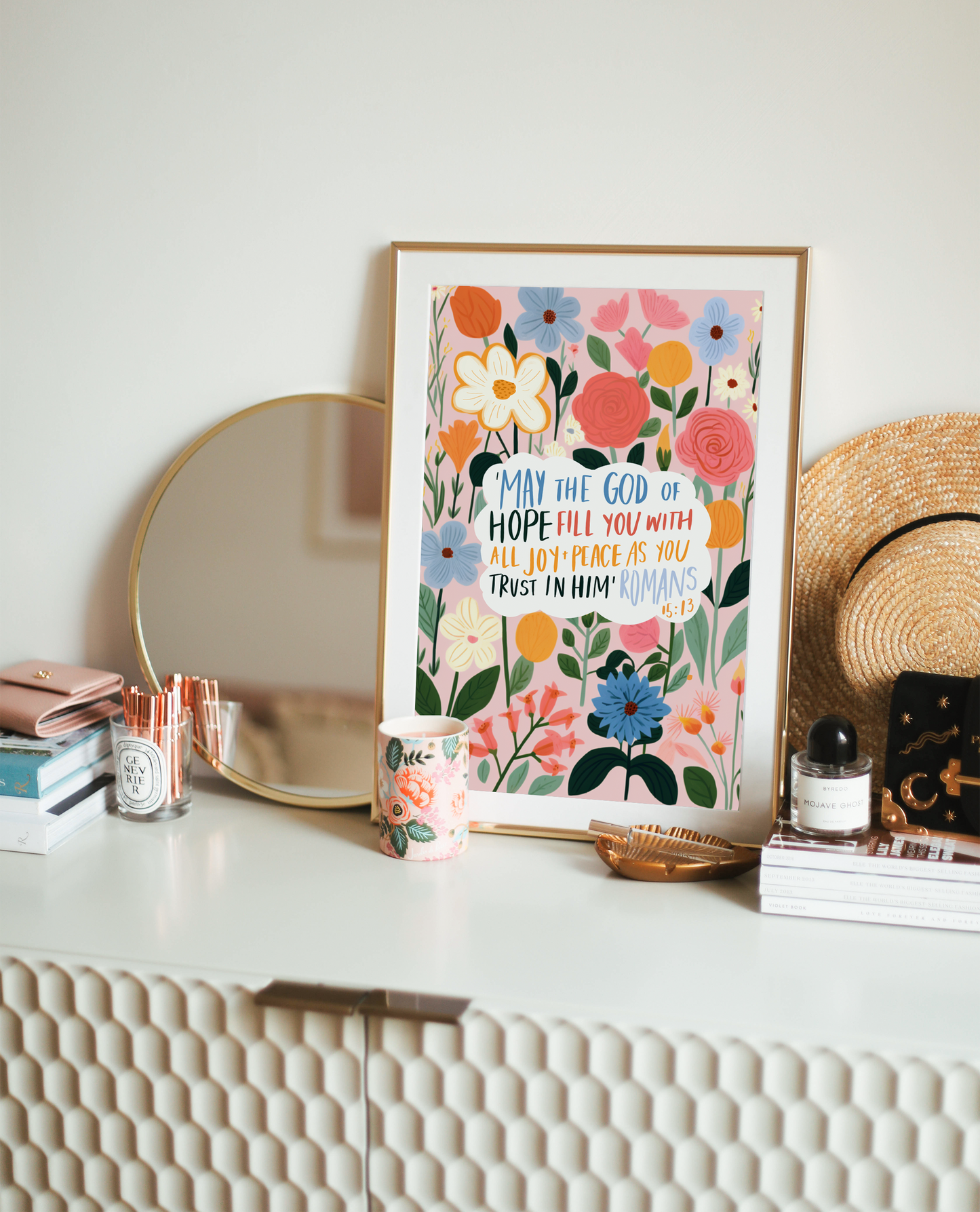 May the God of Hope Floral Print