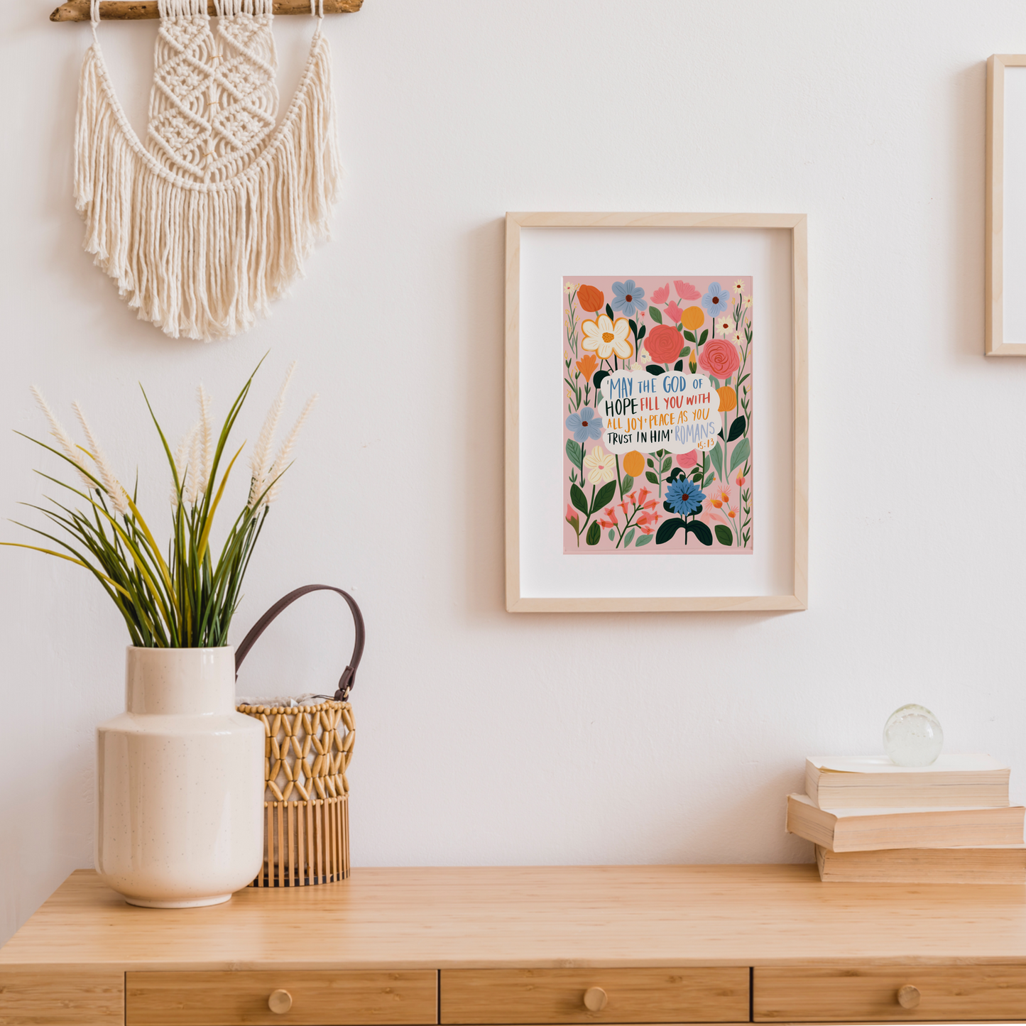 May the God of Hope Floral Print