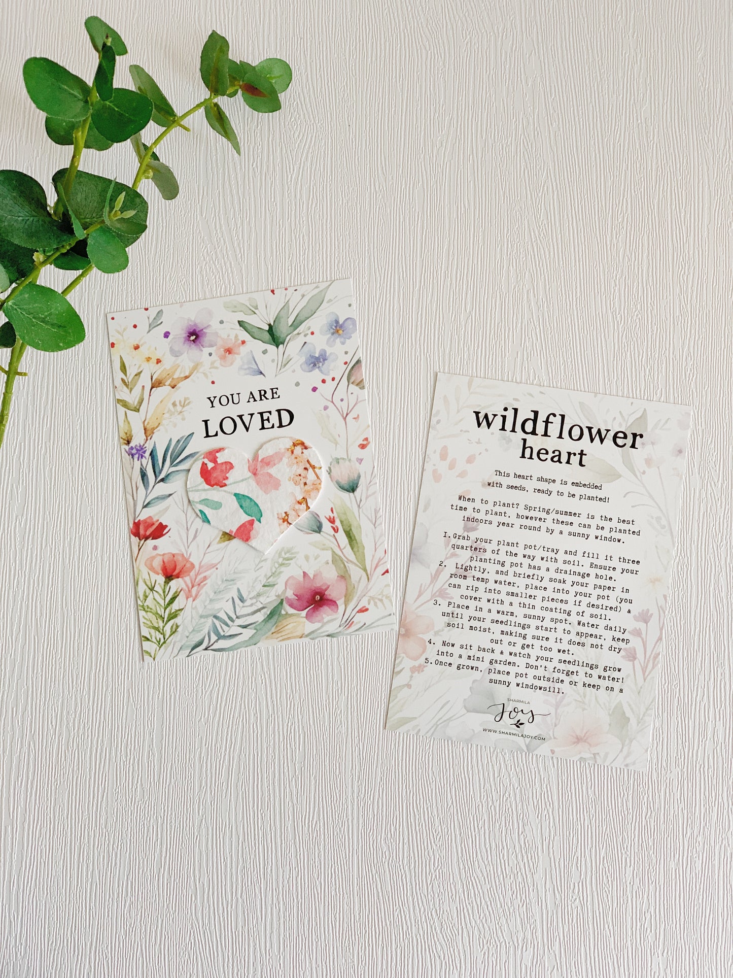 Plantable Eco Seed Heart Wildflower Hearts