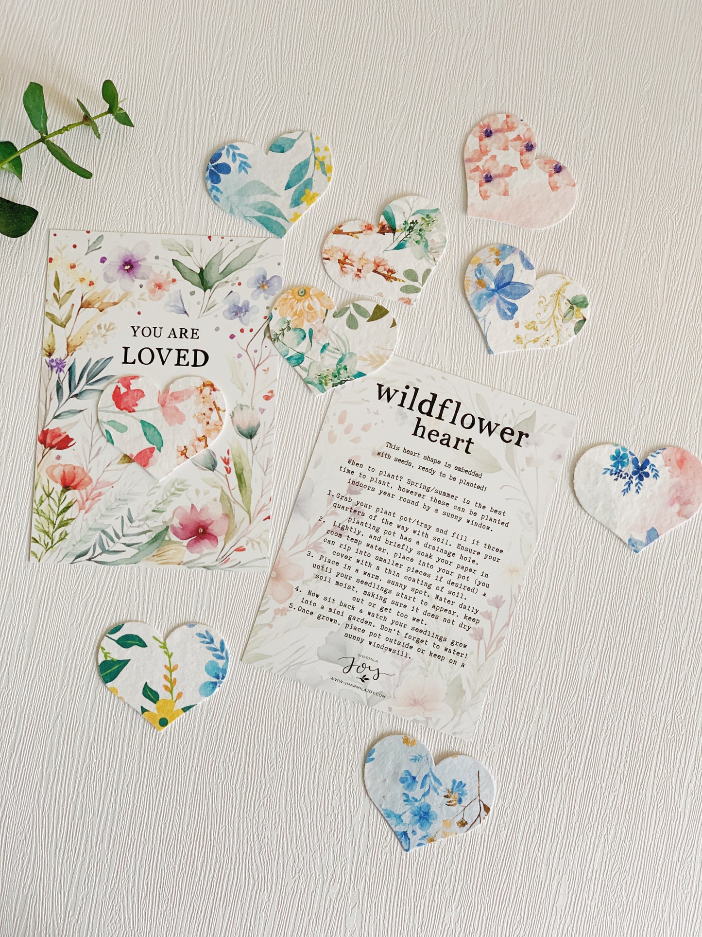 Plantable Eco Seed Heart Wildflower Hearts