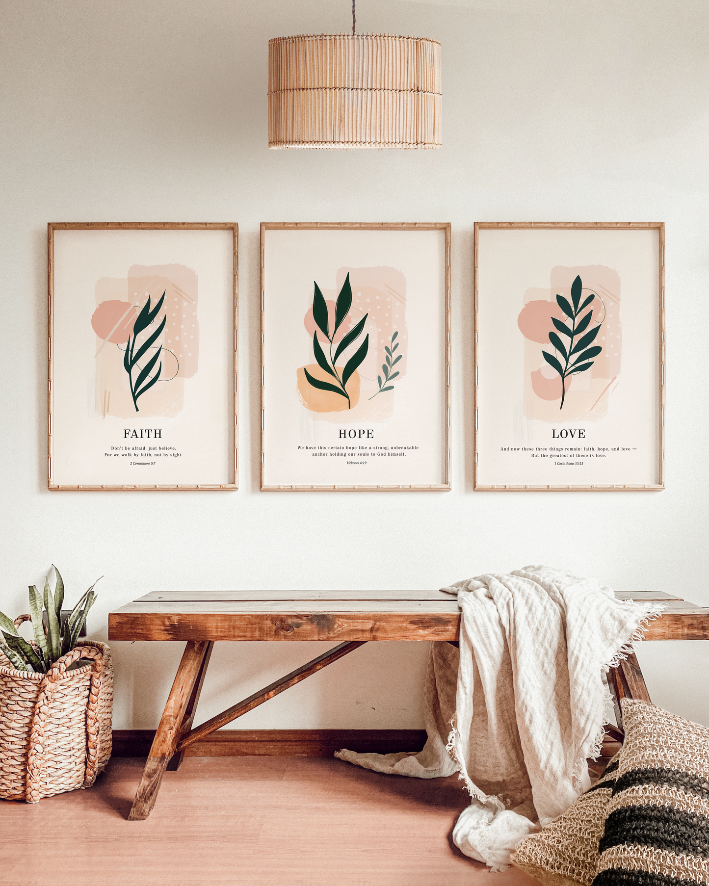 Faith Hope Love Set of Three