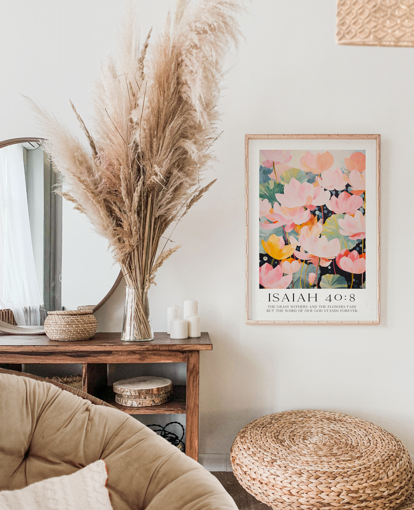 Isaiah 40:8 Floral Print