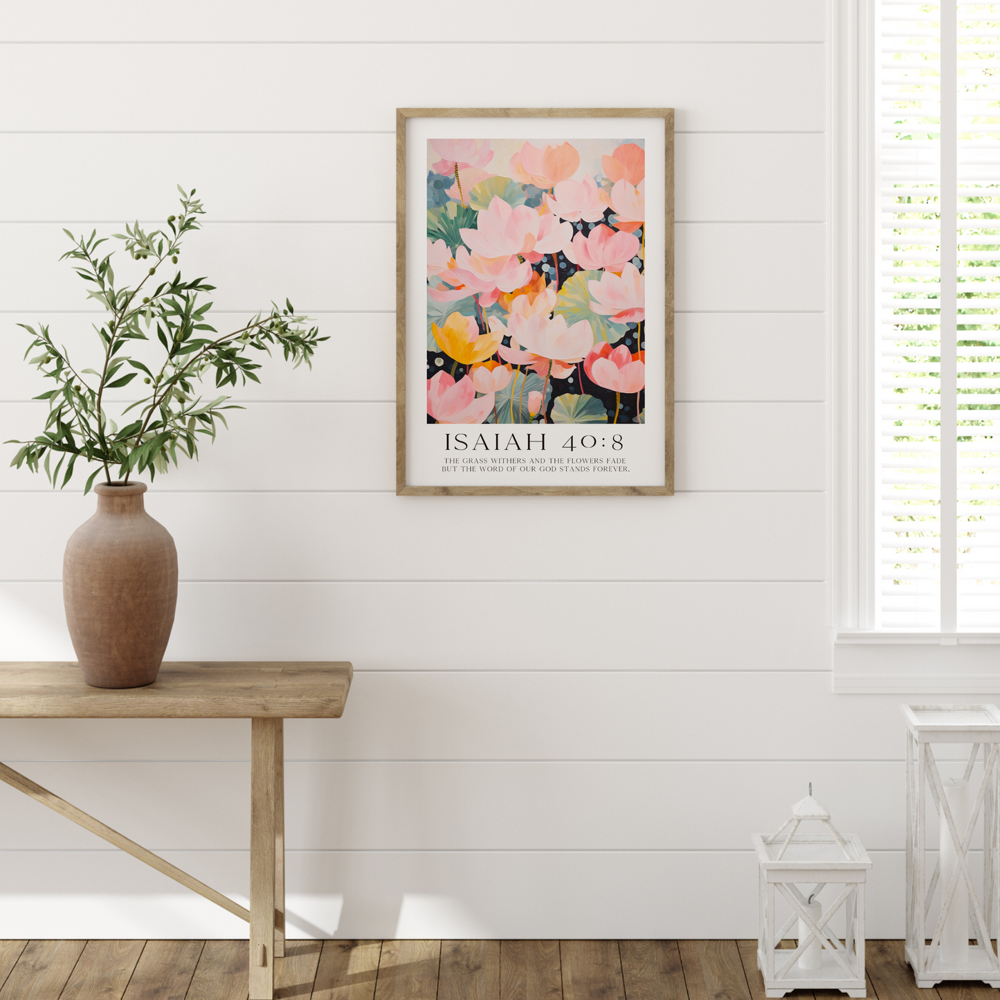 Isaiah 40:8 Floral Print