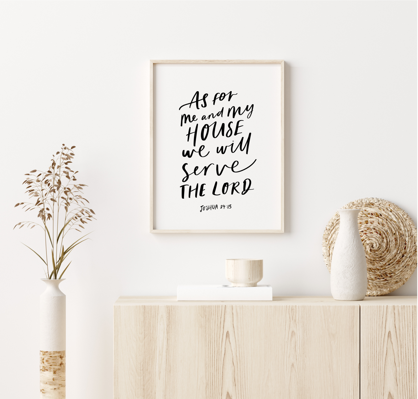 As for me and my house Bible verse Print
