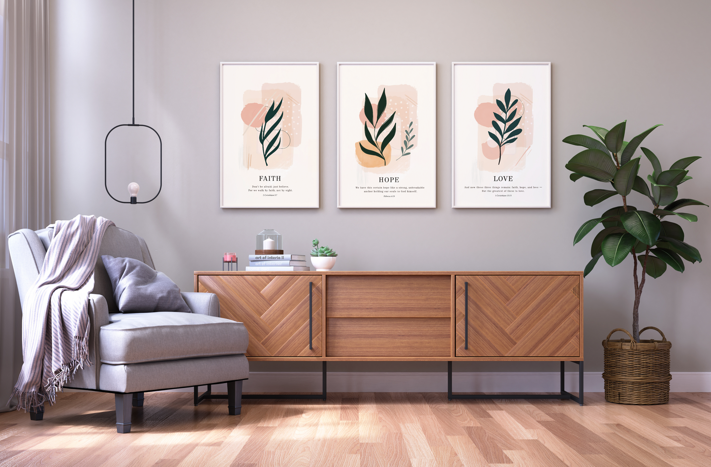 Faith Hope Love Set of Three