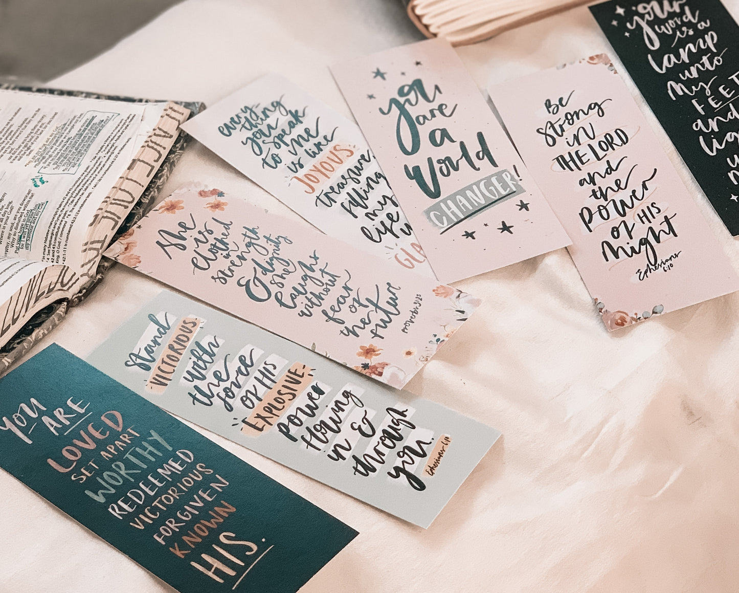 Hand Lettered Bookmarks