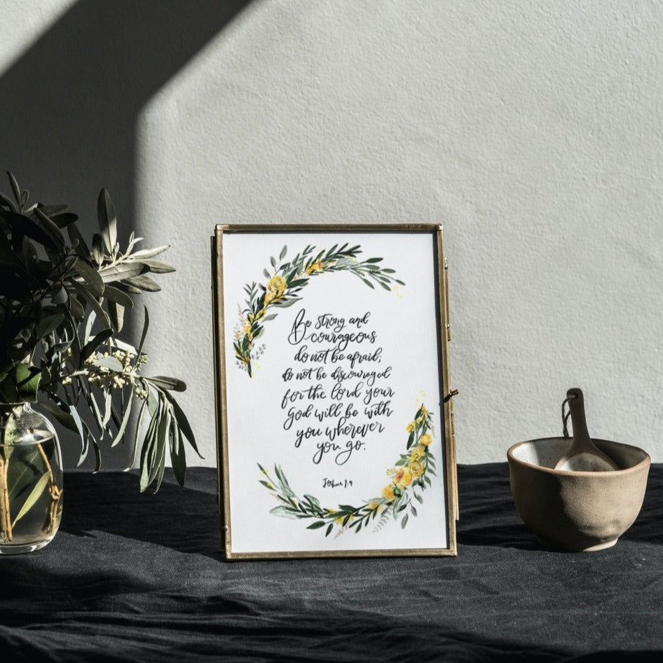 Be Strong & Courageous Joshua 1:9 Print