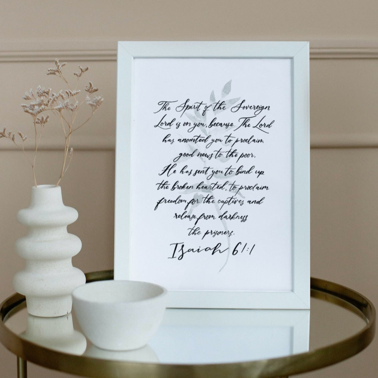 The Spirit of the Sovereign Lord is Upon Me - Isaiah 61 Print