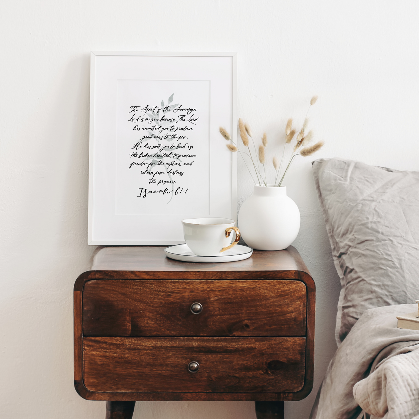 The Spirit of the Sovereign Lord is Upon Me - Isaiah 61 Print