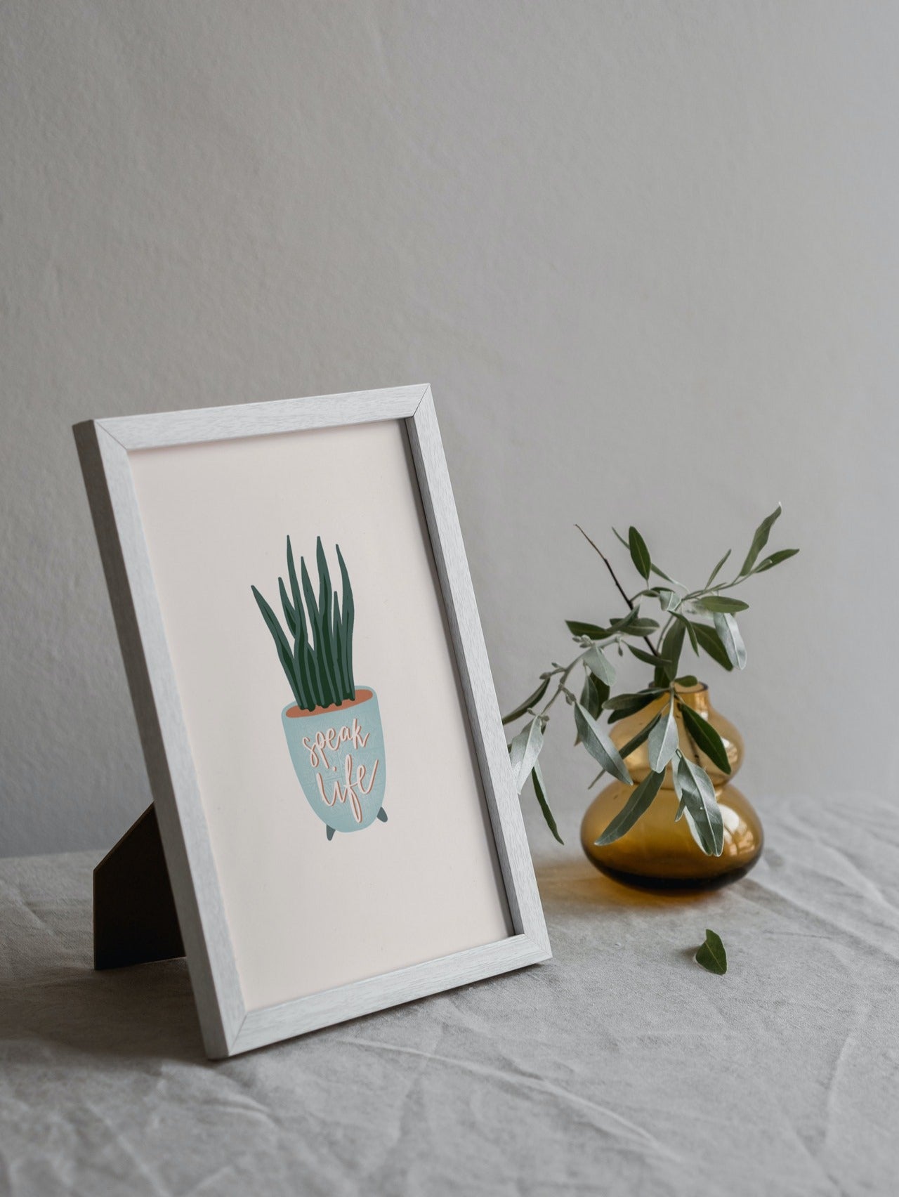 Speak Life Plant Print