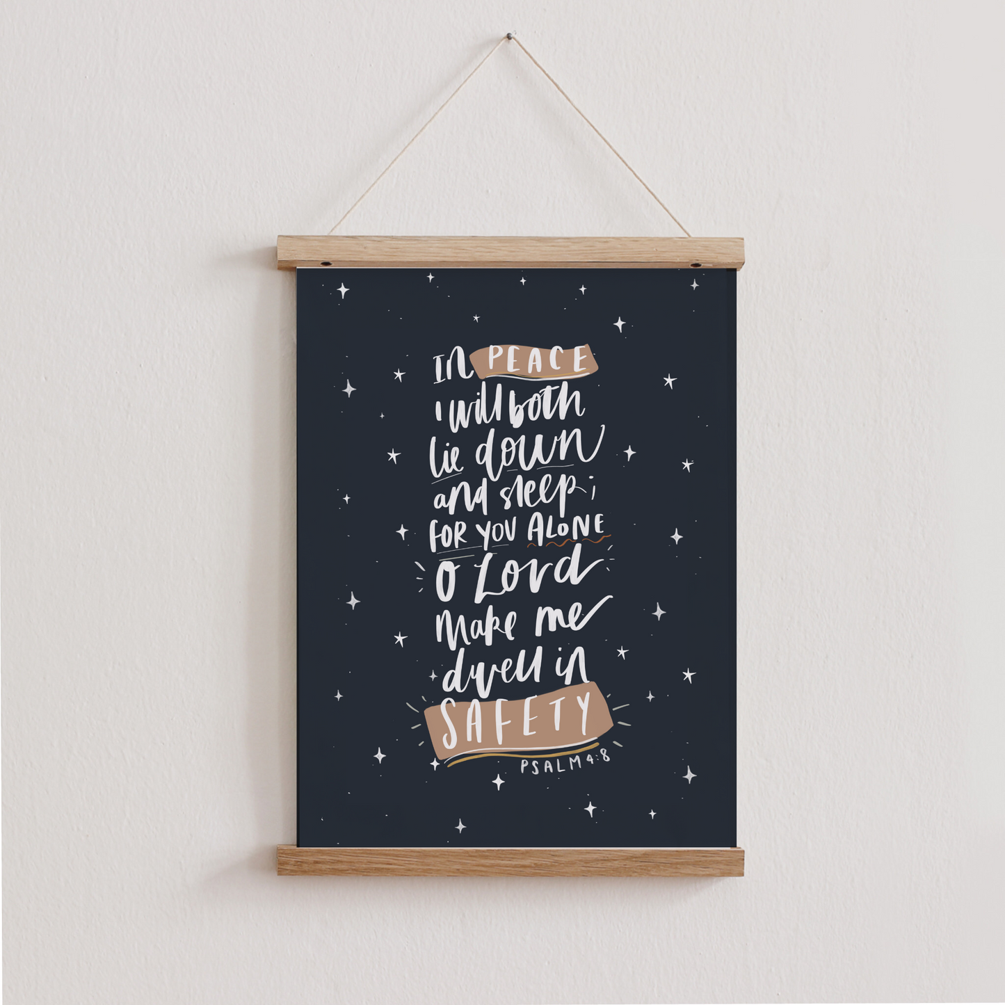 Nursery Print - Psalm 4:8