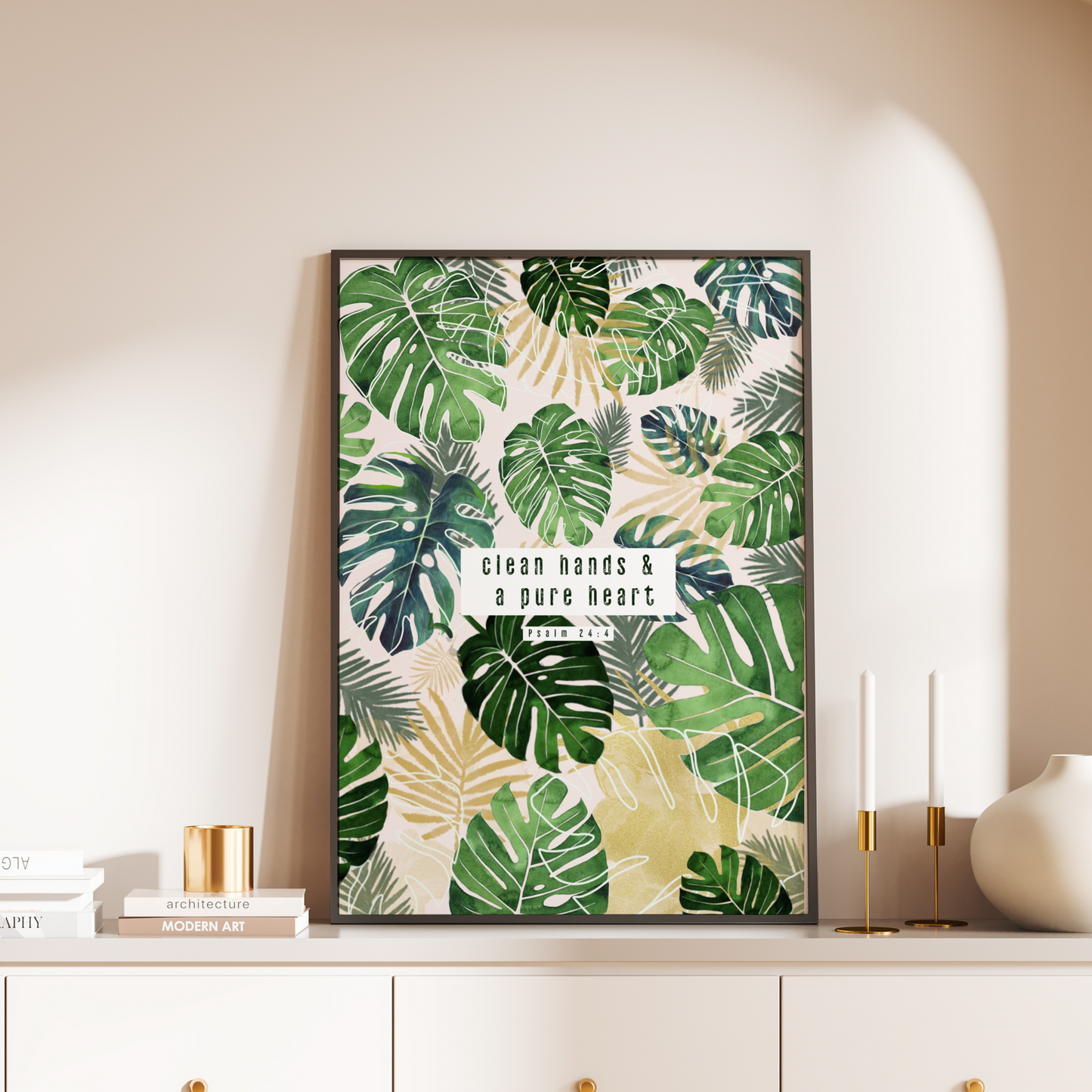 Clean hands Tropical Print
