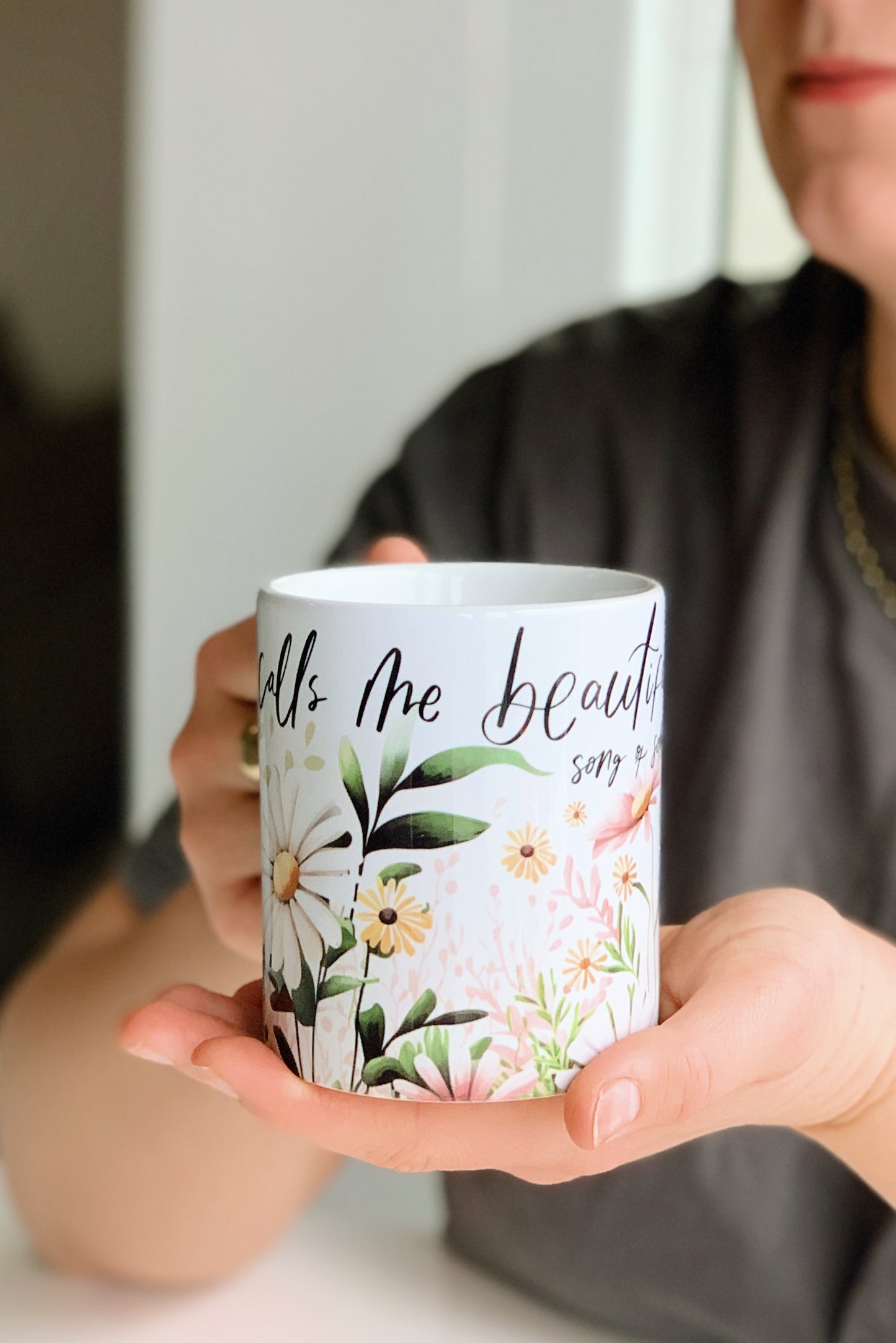 Floral Mug - He calls me beautiful one