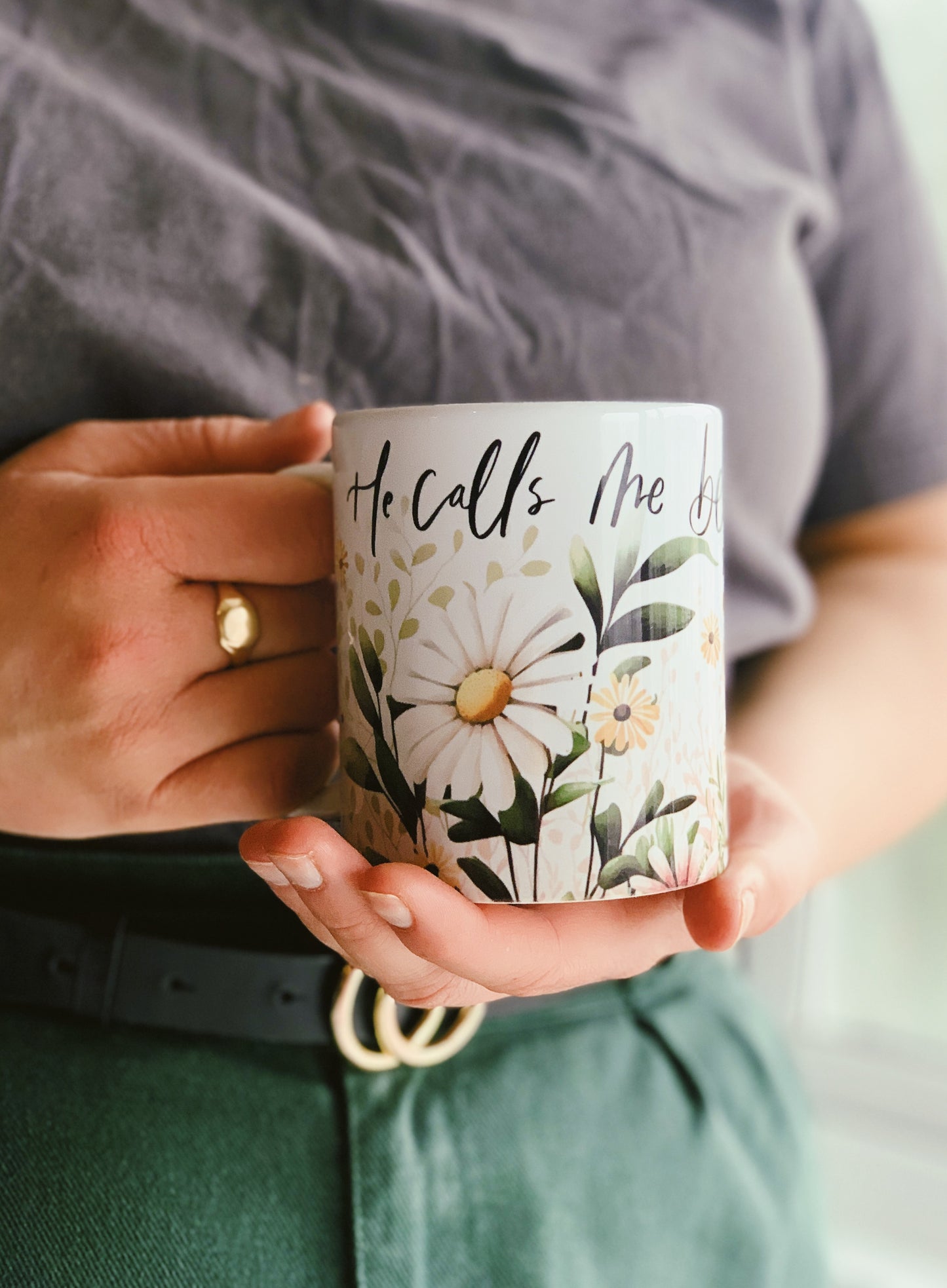 Floral Mug - He calls me beautiful one