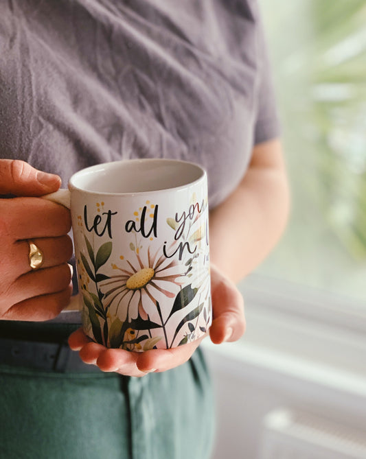 Floral Mug - Let all you do be done in love