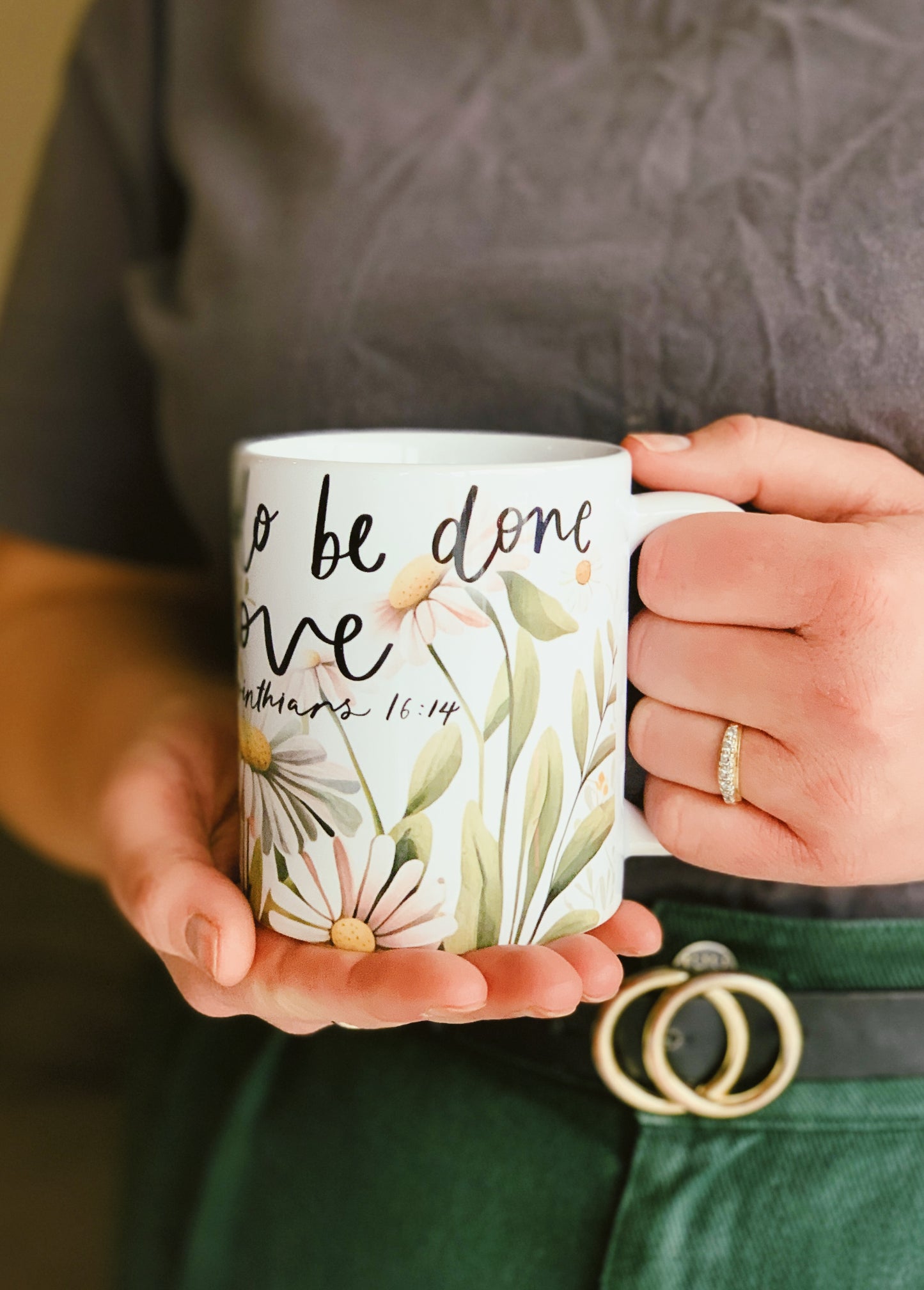Floral Mug - Let all you do be done in love