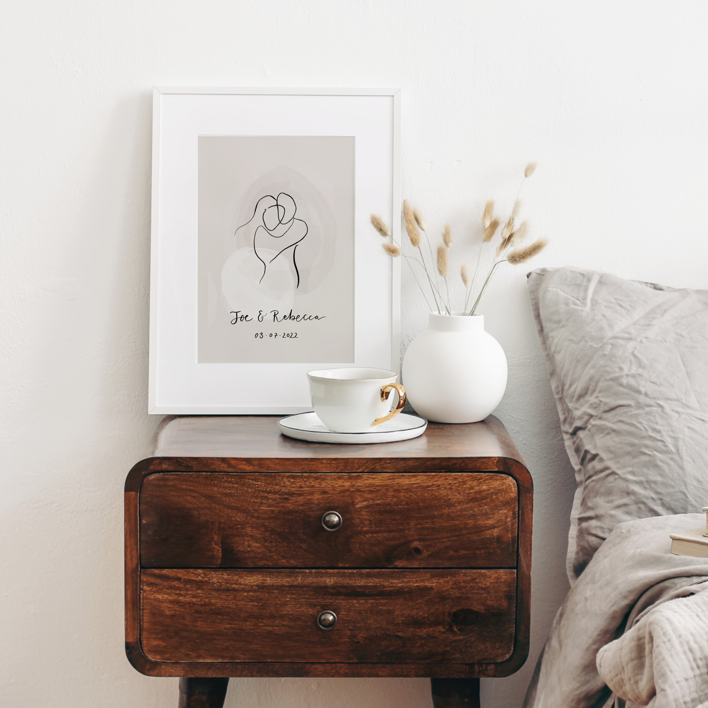 Personalised Couple Line Art Print