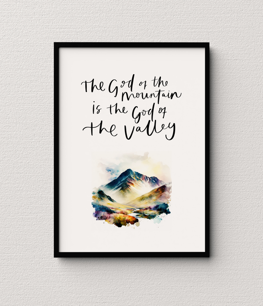 God of the mountain Print