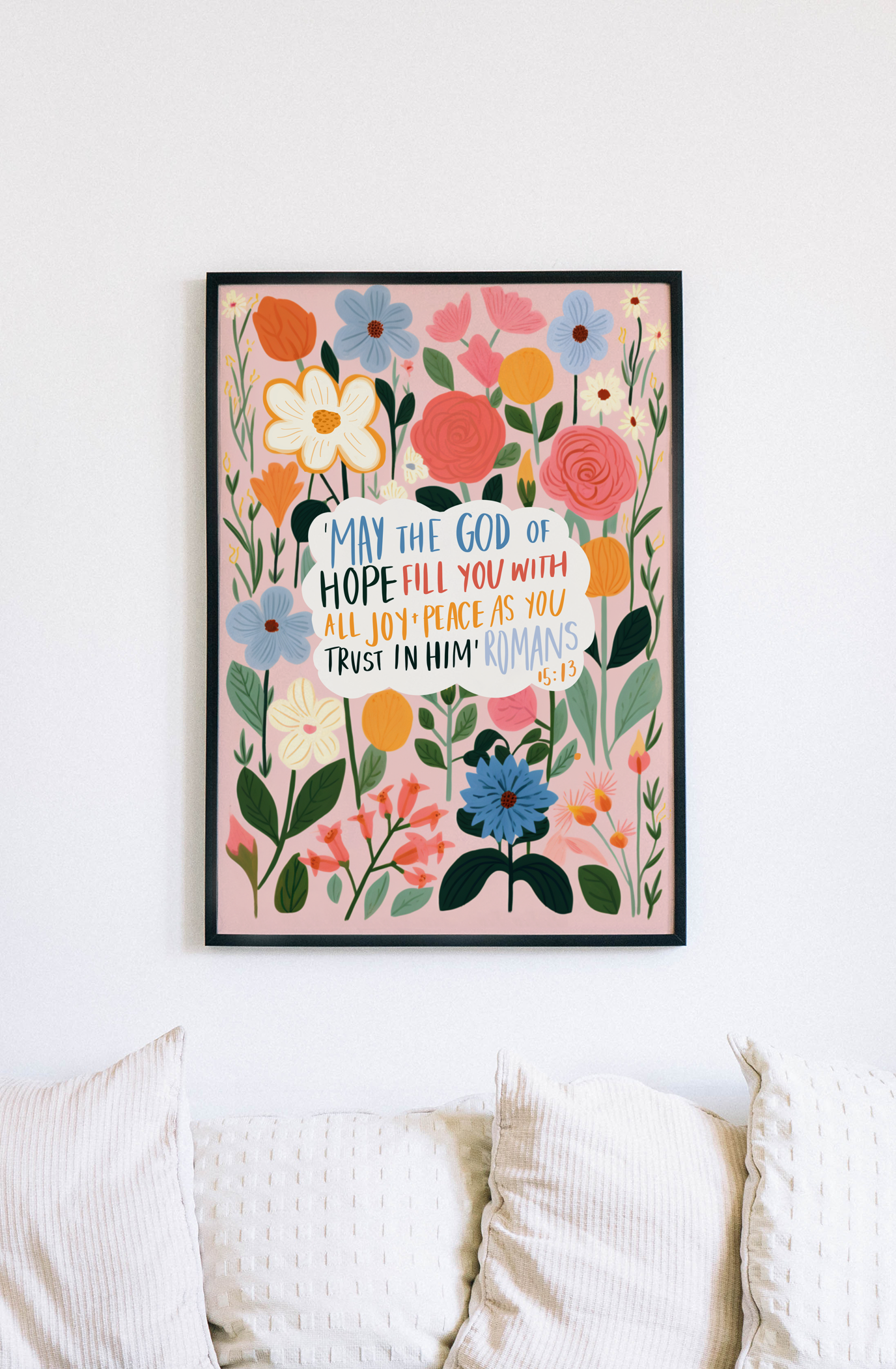 May the God of Hope Floral Print