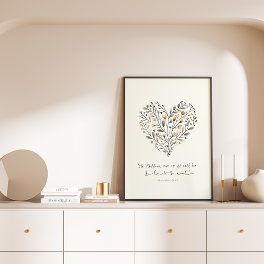 Proverbs 31:28 Print - Blessed Heart