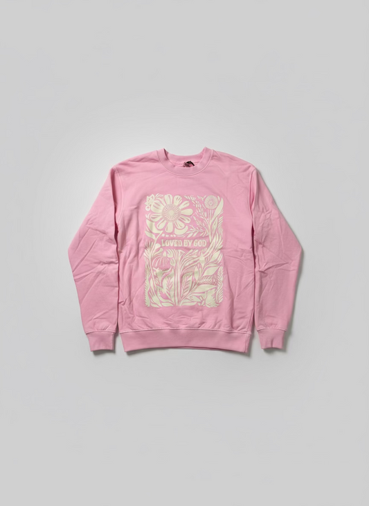 Pink Sweatshirt Loved by God