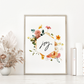 Joy with Florals Print