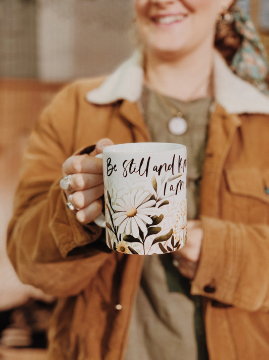 Floral Mug - Be Still and Know