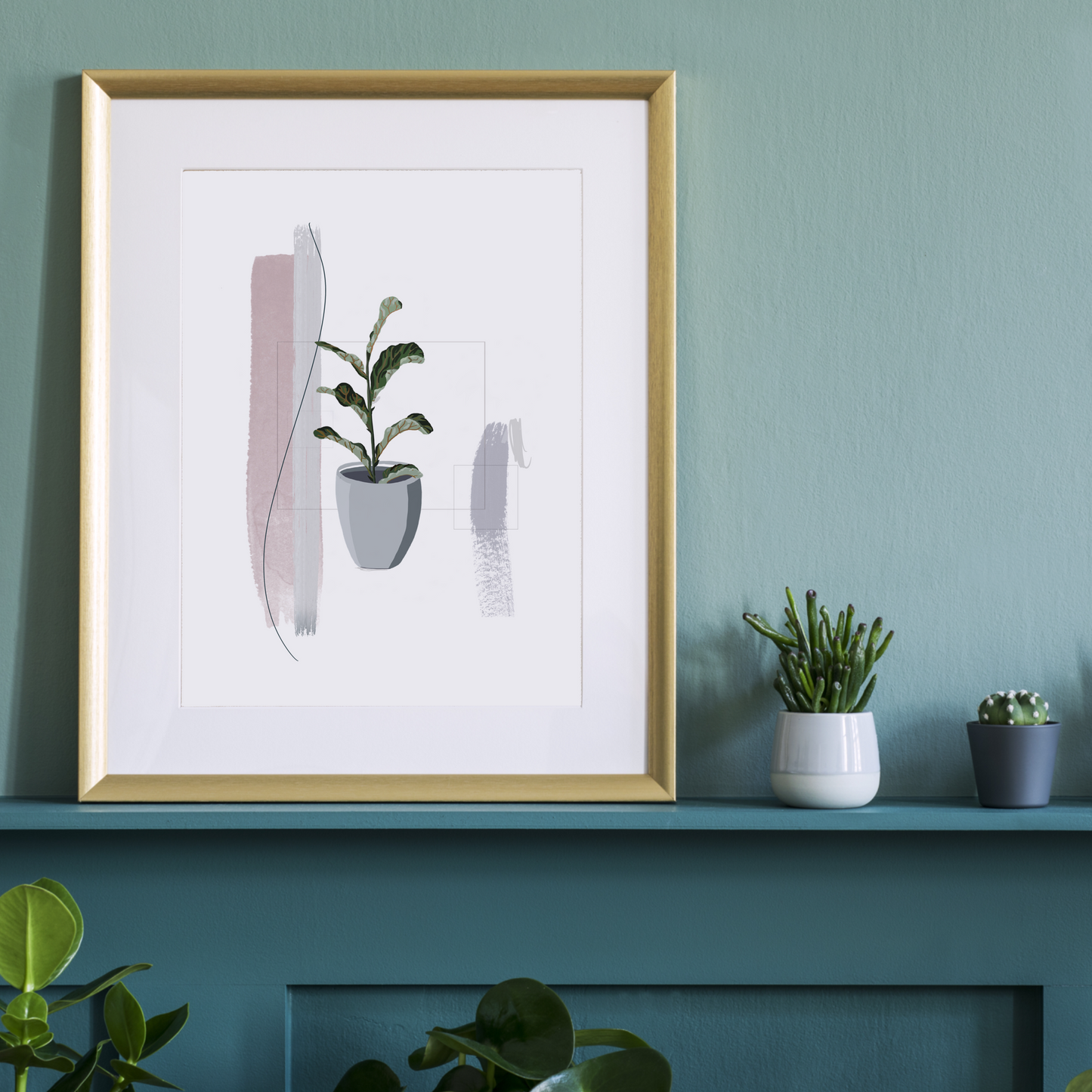 Abstract Plant Print