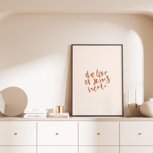 The love of Jesus Heals Print