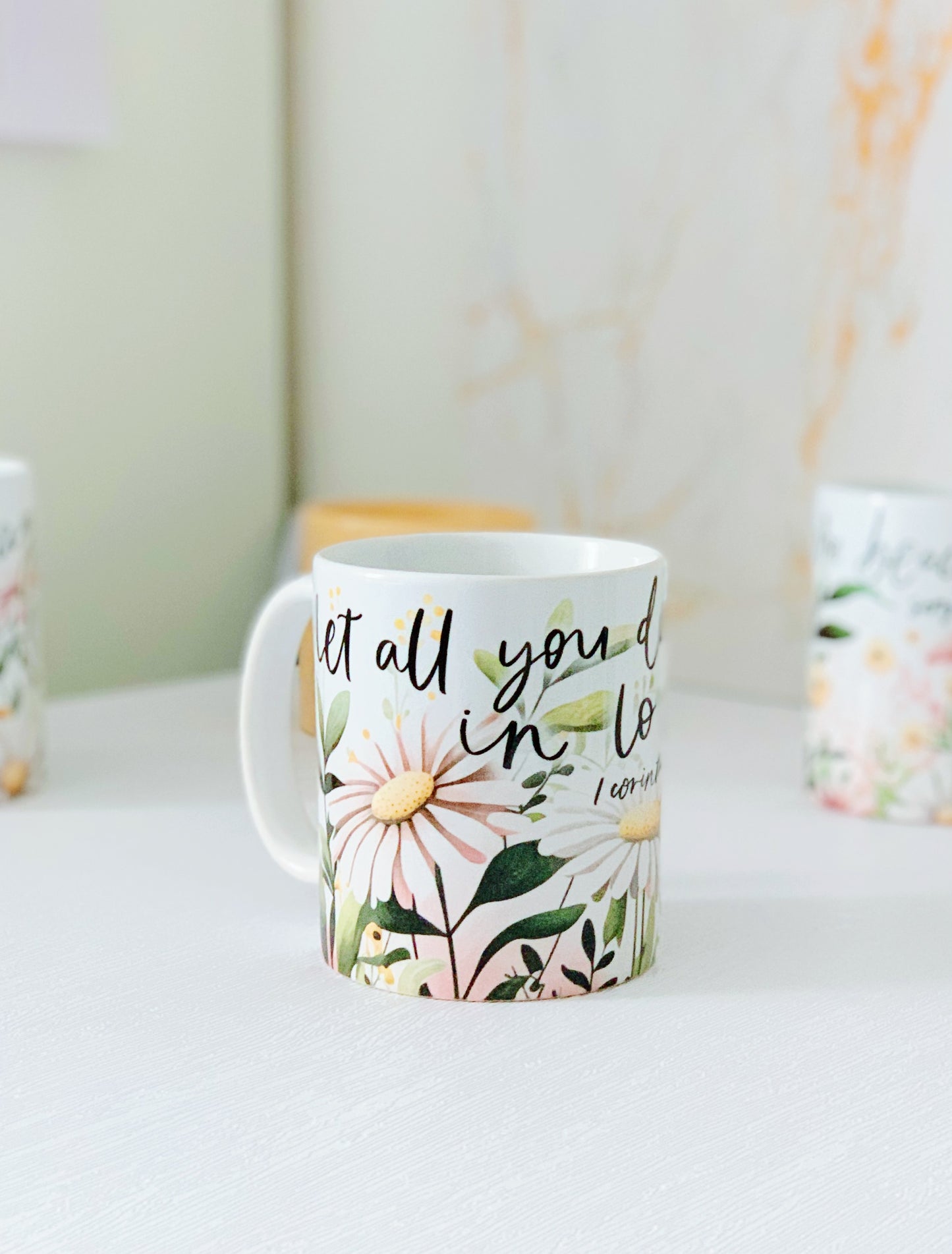 Floral Mug - Let all you do be done in love
